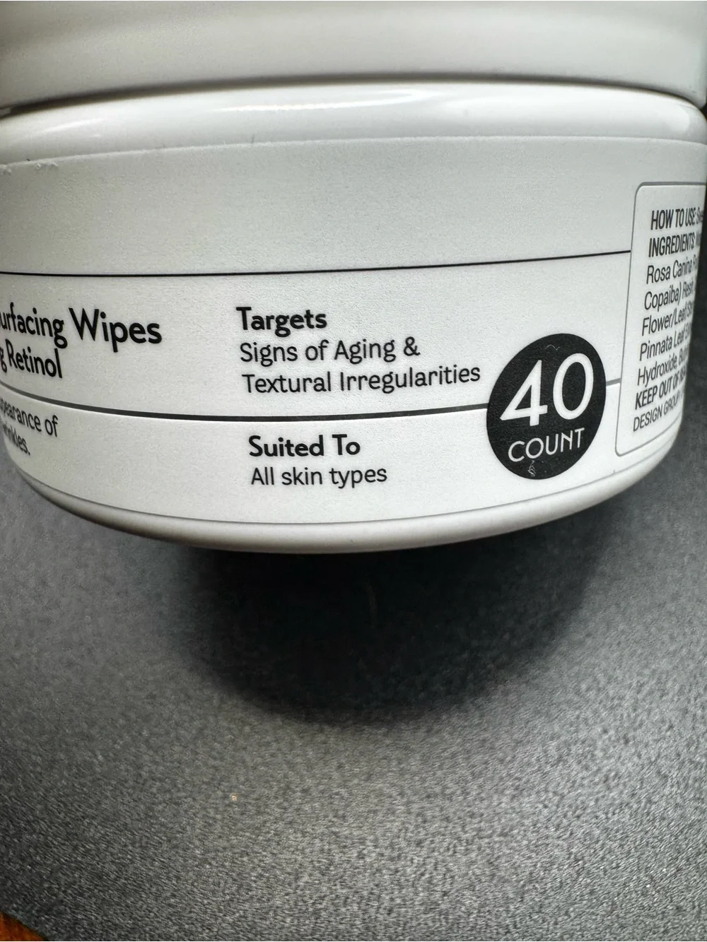 5/$25 ReviveRx Exfoliating & Resurfacing Wipes - White Jar